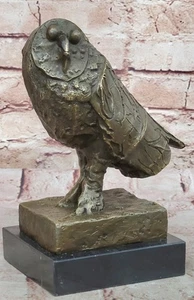 Dali Abstrakte Moderne Kunst Eule Bronze Skulptur Marmor Statue Wohndeko Chiparus - Bild 1 von 10