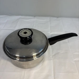 Flavorite Temp-Tone 3 QT Sauce Pan w/ Vapor Lid T304 5 Ply Thermium Steel - Picture 1 of 18