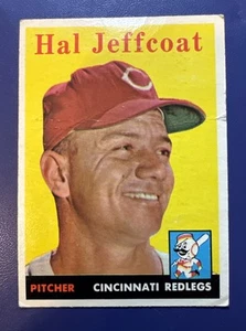 1958 TOPPS #294 HAL JEFFCOAT CINCINNATI REDLEGS (creased) *FREE SHIPPING* - Picture 1 of 2