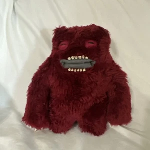 Peluche Fuggler Clawey divertente brutto mostro Spin Master rosso marrone giocattolo denti 12" - Foto 1 di 10