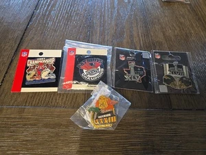 Lot Of Super Bowl XXXIX XLV XLVIII XXXII AFC Championship 2007 Pins - Picture 1 of 6