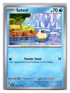 Spheal 043/191 - Pokémon Sv08: Surging Sparks Regular NM - Picture 1 of 3
