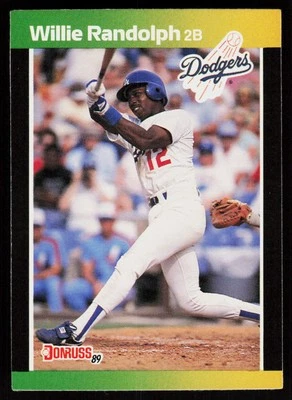 1989 Donruss Traded Willie Randolph #T-8 BASEBALL CARD Los Angeles Dodgers - Image 1 of 2