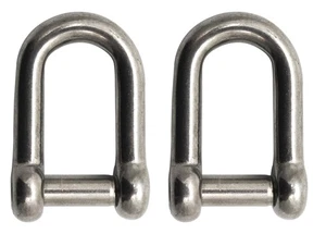 Extreme Max 3006.8396.2 Stainless Steel D Shackle w/No-Snag Pin-5/16",2-Pack - Picture 1 of 5