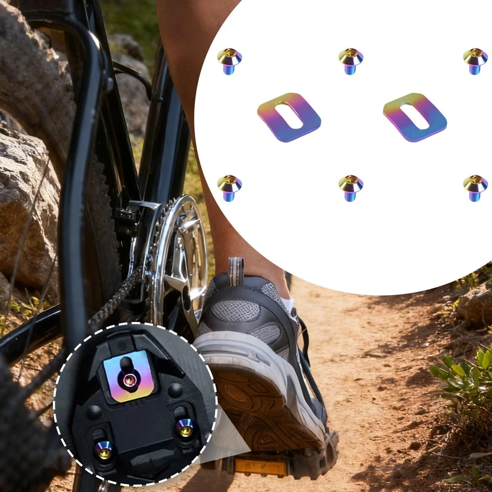 2 piezas juntas de pedal autobloqueantes para bicicleta con tornillos herrajes de montaje bicicleta de repuesto Foto 1 de 1