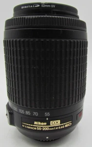Nikon AF-S Nikkor 55-200mm 1:4-5.6 G ED VR DX Zoom Lens 35mm DSLR Digital Tested - Picture 1 of 7