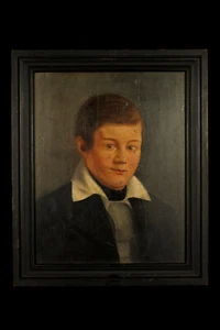 Disturbing And Antique Child Portrait, Oil Painting C.1880 / Oddities - Picture 1 of 10