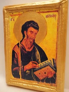 Matthäus der Apostel ΑΠΟΣΤΟΛΟΣ ΜΑΤΘΑΙΟΣ Byzantinisch Griechisch Orthodox Ikonenkunst  - Bild 1 von 9
