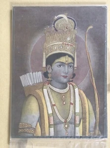 Lord Rama Impresión India Arte Raro Kitsch Dios Hindú Off Set - Imagen 1 de 2