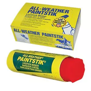 All Weather Paintstik Paint Sticks Livestock Markers Swine Cow *Box of 12* Red - Picture 1 of 1