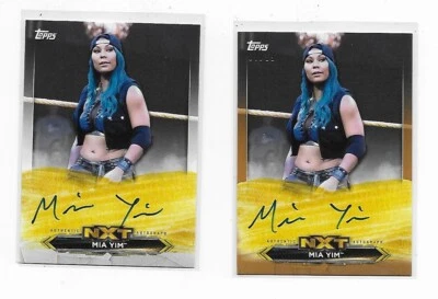 2 2020 A-MY Wrestling Mia Yim Autographed Cards - Image 1 of 2