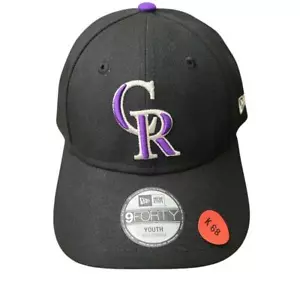 New Era Colorado Rockies Black Jr The League Game 9FORTY Youth Adjustable Hat - Picture 1 of 8