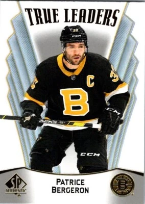 2021-22 SP Authentic True Leaders Patrice Bergeron #TL-22 Boston Bruins - Image 1 of 2