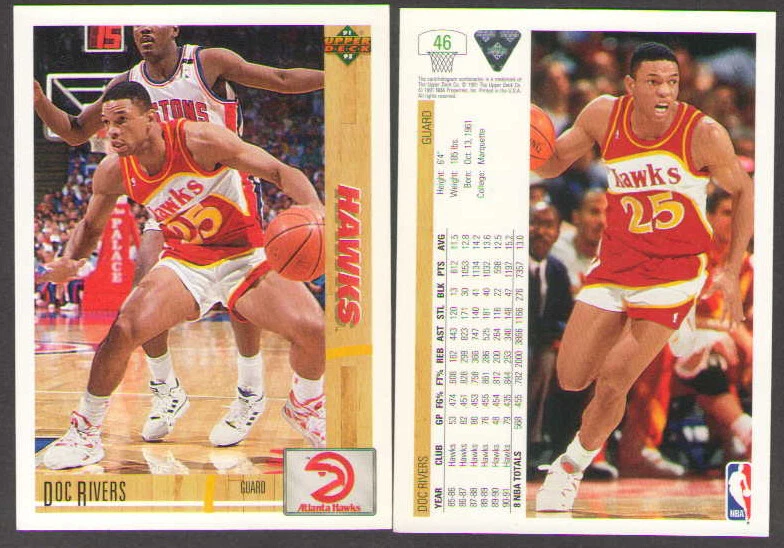 US. 1991-92. Upper Deck. #46. Doc Rivers - Image 1 of 1