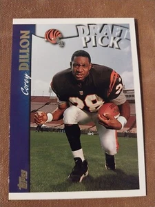 1997 tarjeta de novato Corey Dillon Topps NFL RC #402 BENGALS PATRIOTS UW HUSKIES - Imagen 1 de 2