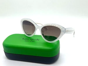 KATE SPADE JUNI/G/S PEARL VK5HA WHITE Sunglasses 55-18-140MM FRAME GRADIENT CAT - Picture 1 of 4