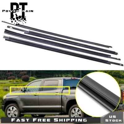 Cinturón de sellado para molduras de ventana 4x para Toyota Tundra CrewMax 2007-2018 Foto 1 de 4