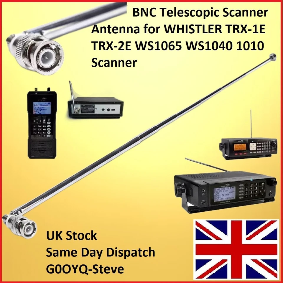 BNC Teleskop Scanner Antenne WHISTLER TRX-1E TRX-2E WS1065 WS1040 1010 Scanner - Bild 1 von 4