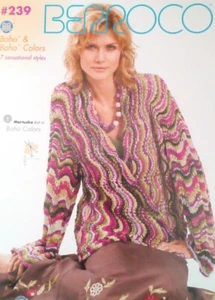 Berroco BOHO Pattern Brochure 239 Booklet Knit Crochet 7 projects styles 2006 - Picture 1 of 5