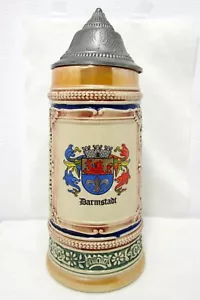 Vintage GERZ German Beer Stein with Lid Darmstadt Germany - Picture 1 of 13