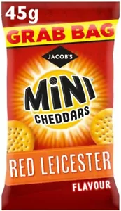 Jacob's Mini Cheddars Red Leicester Flavour Snack 45g (Pack of 30) - Picture 1 of 1