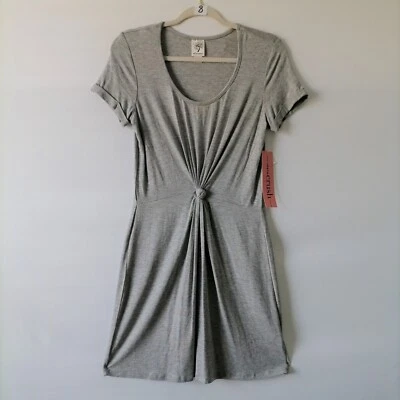 Vestido Camiseta Autoestima Mujer Gris Jaspeado Manga Puños Nudo Frontal Talla L Foto 1 de 4