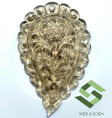 Piedra preciosa suelta de cuarzo ahumado natural 55x35 mm tallada a mano 52,07 CTS Foto 1 de 4