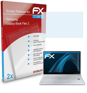 atFoliX 2x Screen Protector voor Samsung Galaxy Book Flex 2 duidelijk - Afbeelding 1 van 8