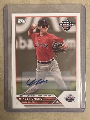 2023 Topps Pro Debut - Autographs #PD-45 Mikey Romero (AU, RC) - Image 1 of 2