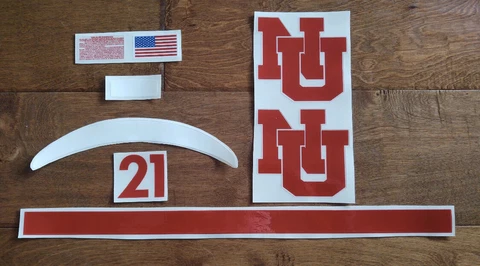Nebraska Football Helmet Decals - 2021 Alternate Cover