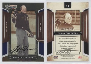 2008 Donruss Americana Sports Legends Mirror Blue Signatures Gerry Cheevers Auto