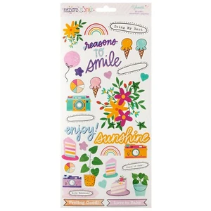 Shimelle Reasons To Smile Cardstock Stickers 6"X12"-72 Pieces - 3 Pack - Picture 1 of 1