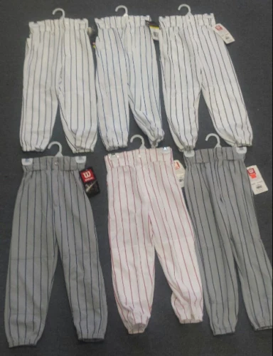 NEW! Wilson A4208 Youth Pro Pinstripe Baseball Softball Belted Knicker Pants - Image 1 of 1
