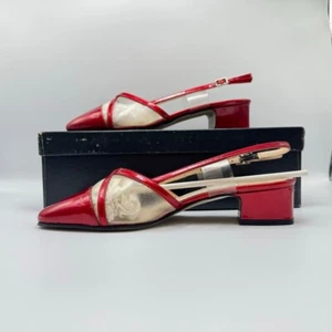 Rangoni Firenze Women's Dress Shoes Red Vinyl Size 6 Italy - Picture 1 of 6