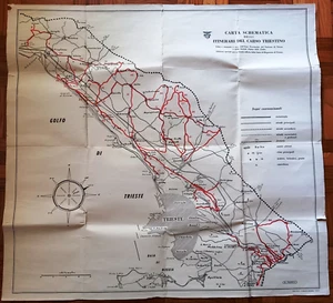 mx16 - Carta schematica degli ITINERARI DEL CARSO TRIESTINO - E.P.T. - S.A.G. - Bild 1 von 1