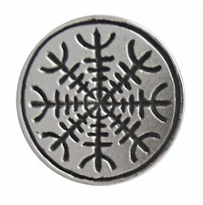 Vegvisir Viking Rune Pewter Pin Badge