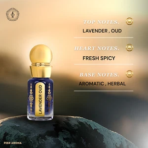 Lavender Oud Perfume Oil – Long Lasting Alcohol-Free Attar - Picture 1 of 6