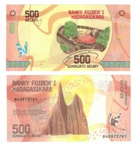 2017 Madagascar P99a 500 Ariary banknote UNC "Madagascar and its Riches" Issue - Picture 1 of 1