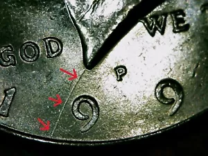 error coins us 1996-p Kennedy Half Dollar WITH DIE CRACK1!!!!!!!!!! - Picture 1 of 3
