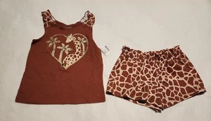 NWT Children's Place Giraffe Tank Top Shorts Outfit 2PC Set Toddler Girl - Picture 1 of 1