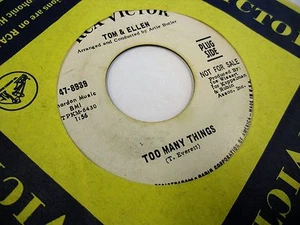Tom & Ellen My Up Is My Down/Too Many Things promo 7" 45 rpm RCA Victor VG - Picture 1 of 2