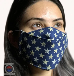 FACE MASK100% Cotton Double Stitches 3D Design Made in U.S.A - Picture 1 of 5