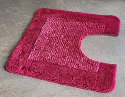  Simply Pink (Rosa) WC-Vorleger WC-Matte mit Ausschnitt  55x55cm.  - Bild 1 von 4