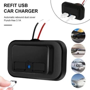 Dual Socket Usb Car Charger 12v/24v 3.1A 4.8A USB Charging Adapter Power Ho E9N3 - Zdjęcie 1 z 12