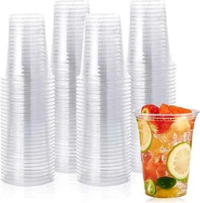 Clear Disposable Plastic Cups Reusable Drinks Party Glass 100-6000Pcs 7Oz/200ml - Image 1 of 4
