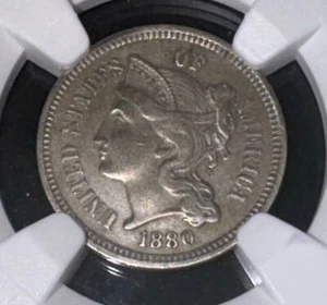 1880 3cn Three Cent Nickel - Picture 1 of 8