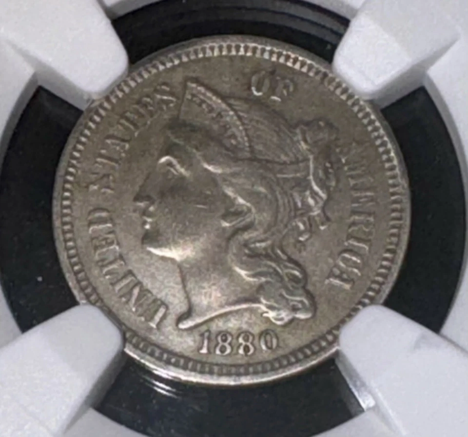 1880 3cn Three Cent Nickel  - Image 1 of 4
