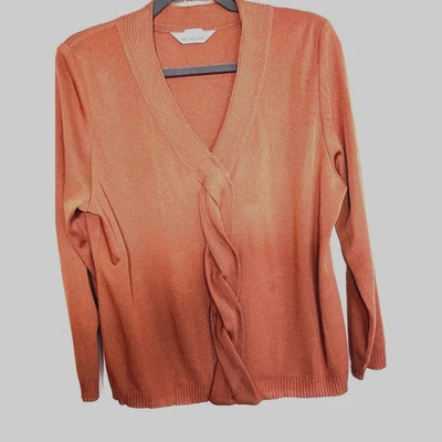 Vintage Exclusively Misook Burnt Orange XL Pullover Sweater Light Weight - Image 1 of 4