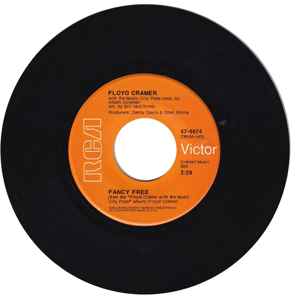 Floyd Cramer. Fancy Free/Is This Tomorrow 45 rpm - Image 1 of 1