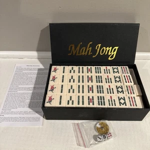 Mah Jong Brettspiel Chinesische Spielsteine Komplettsatz mit Handbuch - Kunststoff - Bild 1 von 4